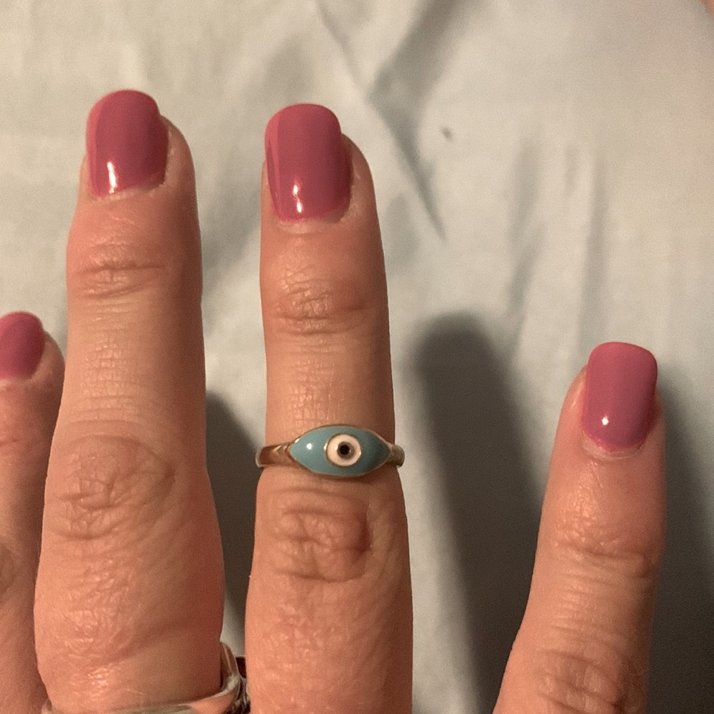 Evil eye midi ring
